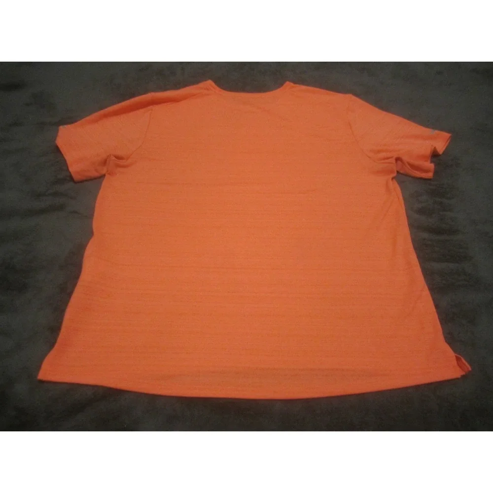 Nike Shirt Mens Medium Orange Running Short Sleeve Dri-Fit‎ Crew Neck Athletic